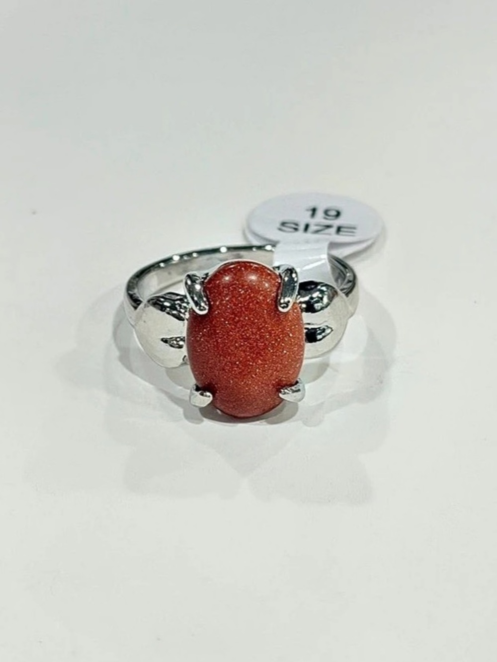 Orange Goldstone Ring Size 9 NWT